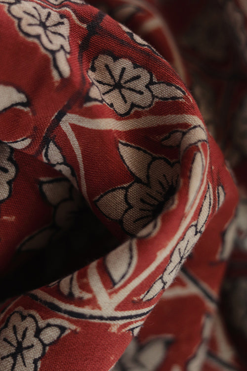 Creative Bee 'TILE' Natural Dye Block Print Cotton Fabric (0.5 Meter)