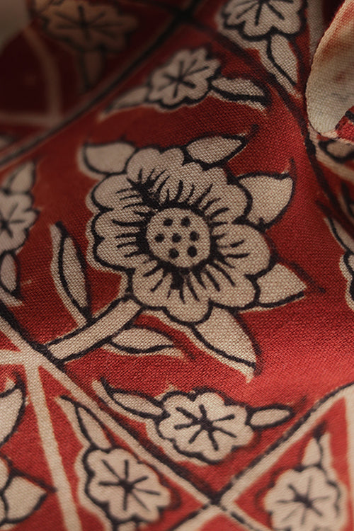 Creative Bee 'TILE' Natural Dye Block Print Cotton Fabric (0.5 Meter)