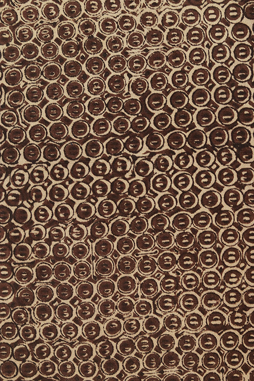 Creative Bee 'Button' Natural Dye Block Print Cotton Fabric (0.5 Meter)