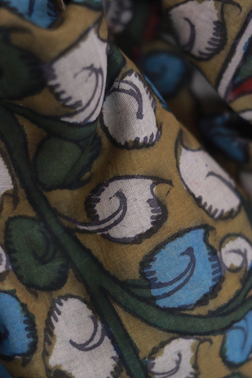 Creative Bee Natural Dye Hand-Painted Kalamkari Cotton Dupatta