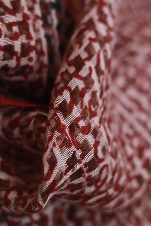 Creative Bee 'meeru' Natural Dye Block Print Filature Silk Dupatta