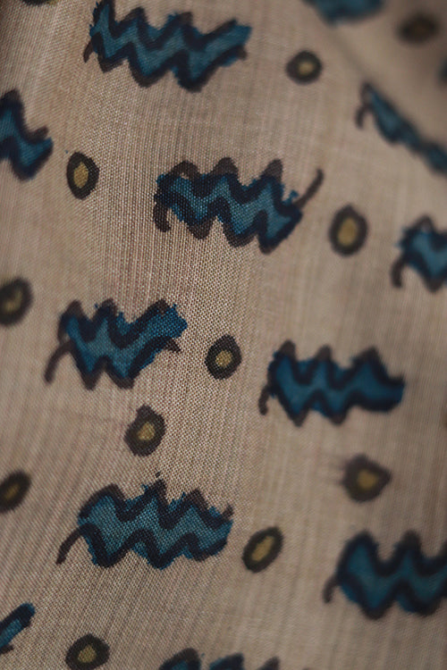 Creative Bee 'Matsyapani' Natural Dye Hand-Painted Kalamkari Silk Dupatta