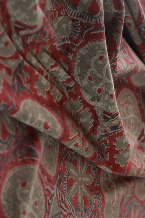 Creative Bee 'pristine' Natural Dye Block Print Cotton Fabric(0.50 meter)