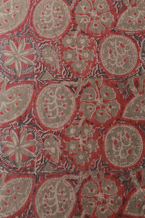 Creative Bee 'pristine' Natural Dye Block Print Cotton Fabric(0.50 meter)