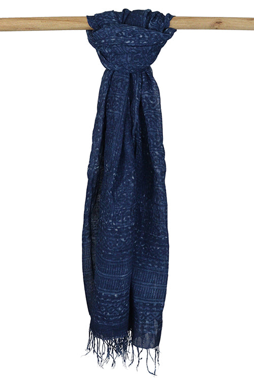 Creative Bee 'mandovi' Natural Dye Batik Linen Stole