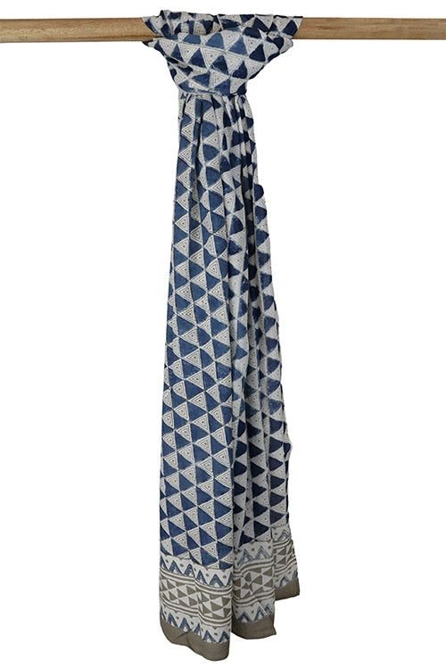 Creative Bee 'palolem' Natural Dye Block Print Cotton Stole