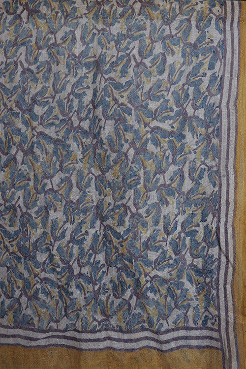 Creative Bee 'gul lalaa' Natural Dye Block Print Linen Stole