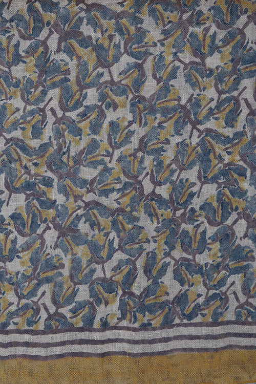 Creative Bee 'gul lalaa' Natural Dye Block Print Linen Stole