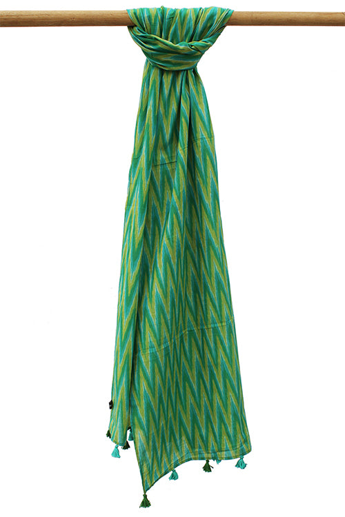 Creative Bee 'tiles' Safe Dye Ikat Cotton Stole