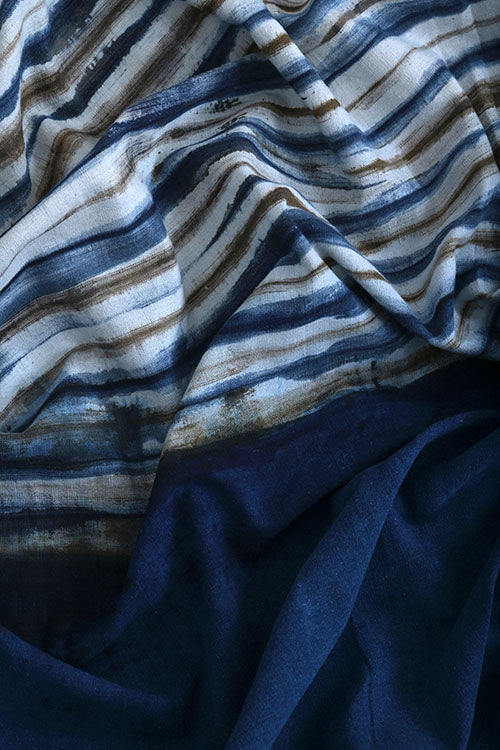 Creative Bee 'betina' Natural Dye Shibori Cotton Fabric (0.50 meter)