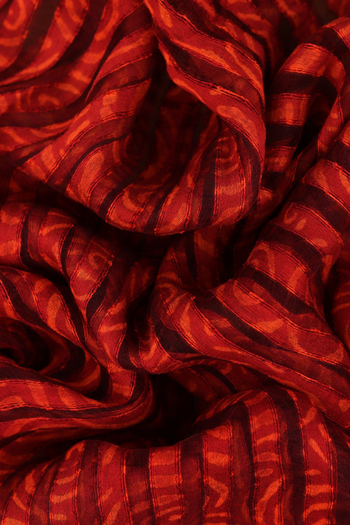 Creative Bee 'ferrera' Natural Dye Block Print Signature Weave Silk Fabric (0.50 meter)