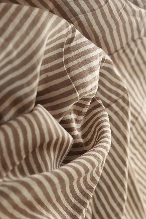 Creative Bee 'avlon' Natural Dye Block Print Cotton X Silk Fabric (0.50 meter)