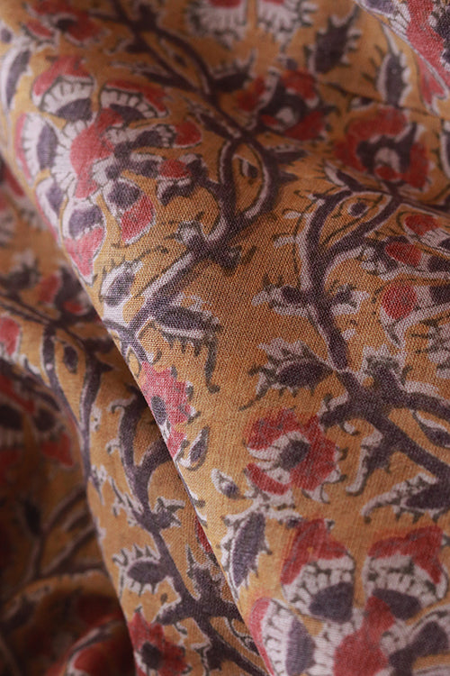 Creative Bee 'phoolon' Natural Dye Block Print Cotton Fabric (0.50 meter)