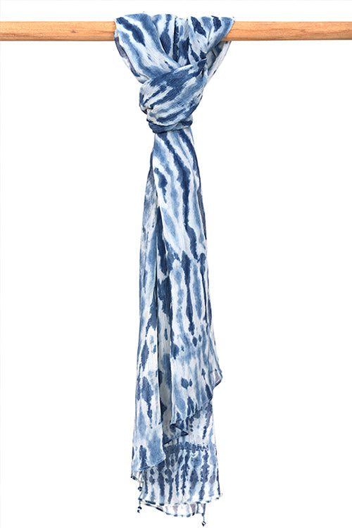 Creative Bee 'avila' Natural Dye Block Print Chiffon Stole