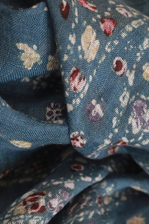 Creative Bee 'laguna' Natural Dye Block Print Linen Stole