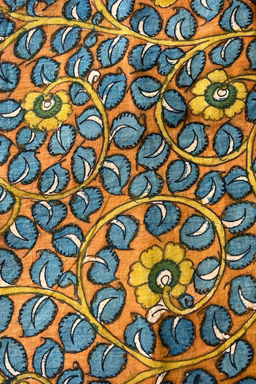 Creative Bee 'appeal' Natural Dye Hand-Painted Kalamkari Cotton Fabric (0.50 meter)