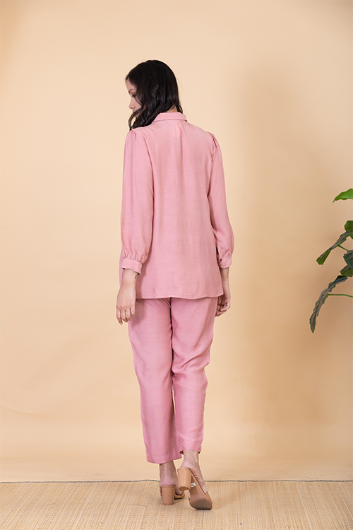 Chambray & Co.'S Naomee Applique Vegan Silk Coord Set