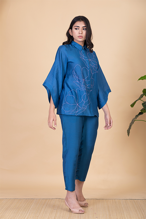 Chambray & Co.'S Jade Vegan Silk Coord Set