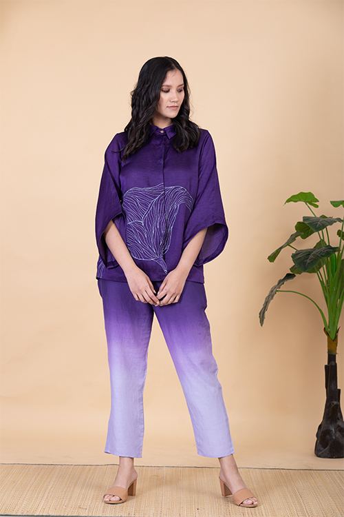 Chambray & Co.'S Yvette Vegan Silk Coord Set