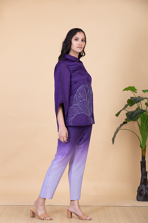 Chambray & Co.'S Yvette Vegan Silk Coord Set