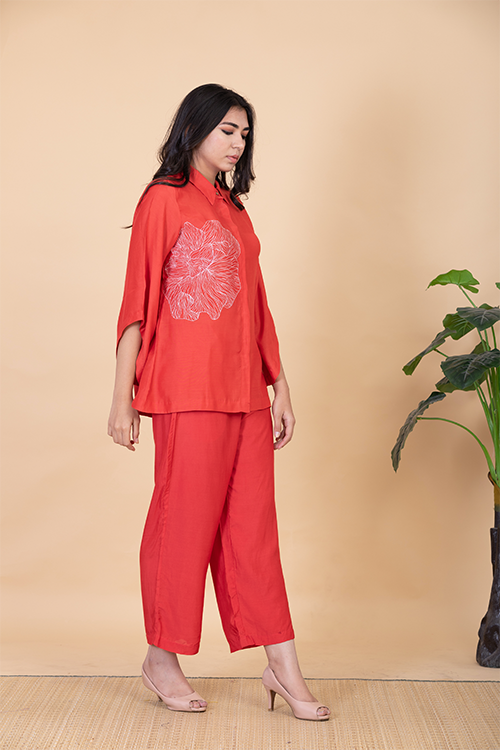 Chambray & Co.'S Kyla Vegan Silk Coord Set