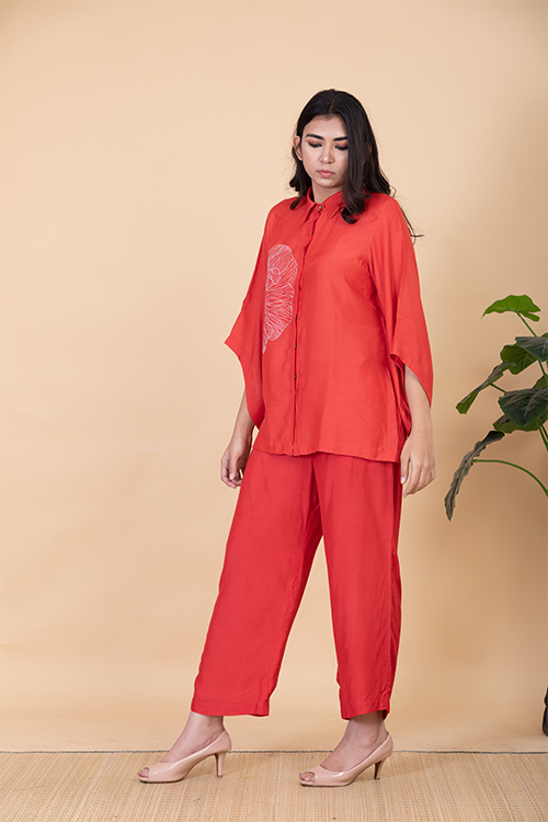 Chambray & Co.'S Kyla Vegan Silk Coord Set
