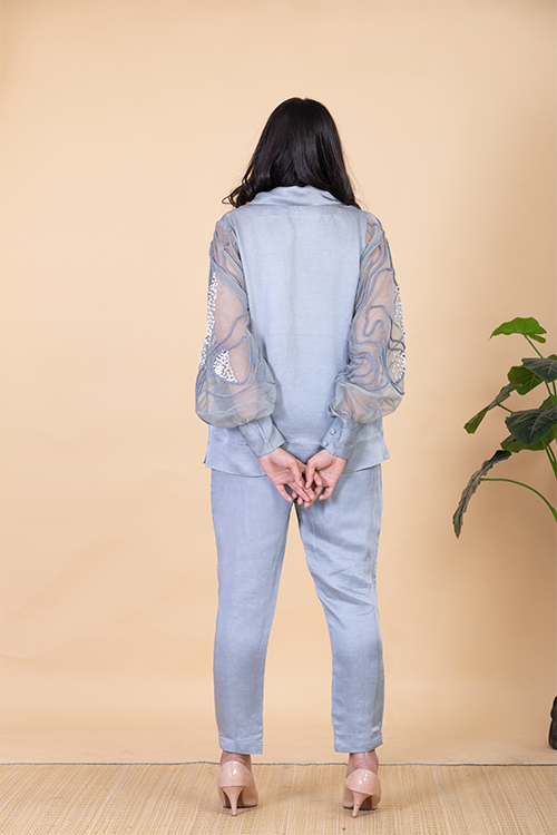 Chambray & Co.'S Iza Vegan Silk Coord Set