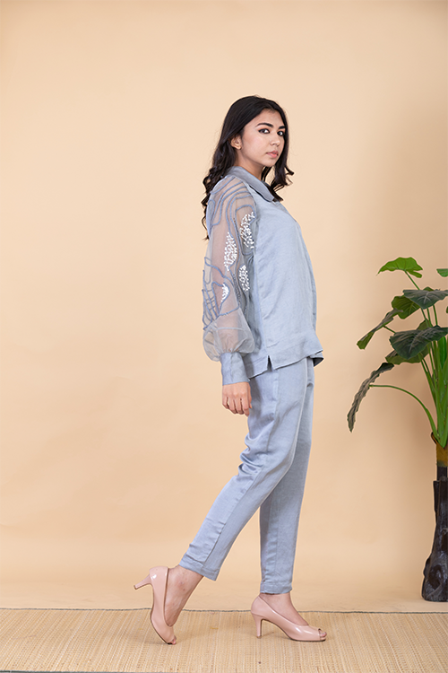 Chambray & Co.'S Iza Vegan Silk Coord Set