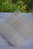 Porgai 'Rainbow' Hand Embriodered Set of 4 Cotton Cushion Covers White (Set of 4)