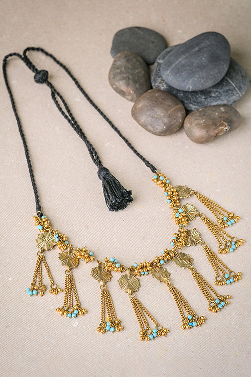 Miharu Rati Semi-Precious Brass Necklace