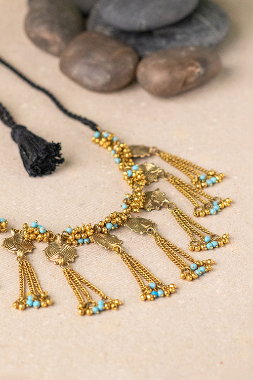 Miharu Rati Semi-Precious Brass Necklace