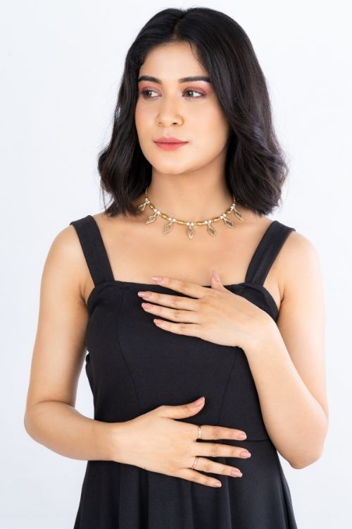 Miharu Dokra Diamond Collar Necklace