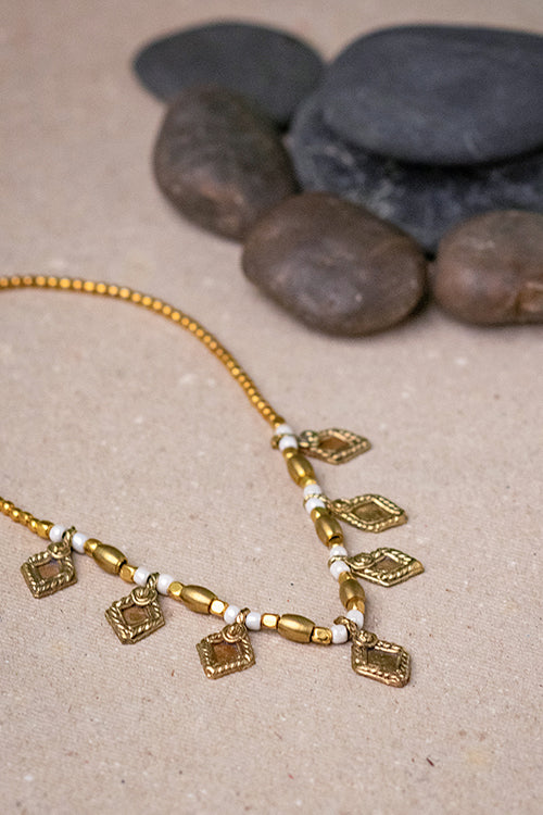 Miharu Dokra Diamond Collar Necklace