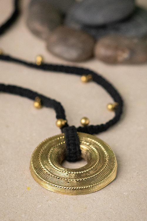 Miharu Tribal Dokra Long Necklace