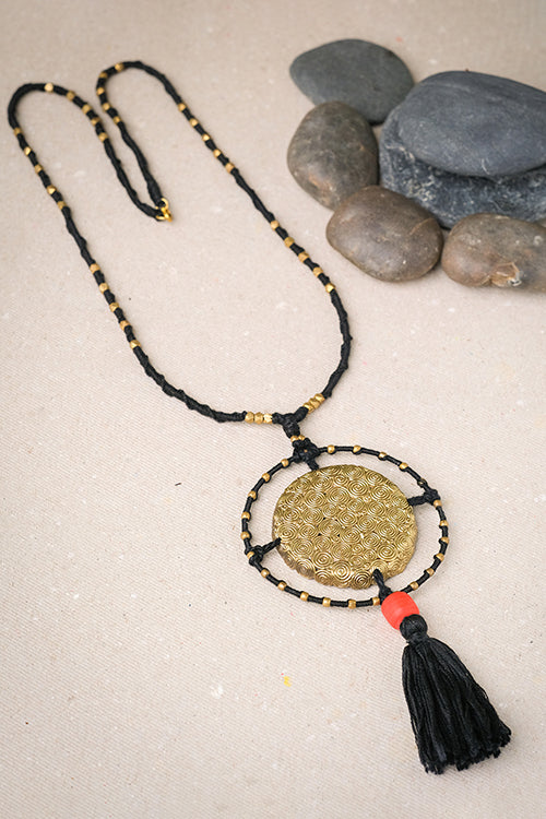 Miharu Long beaded Tassel Necklace