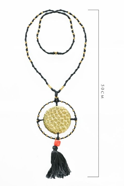 Miharu Long beaded Tassel Necklace