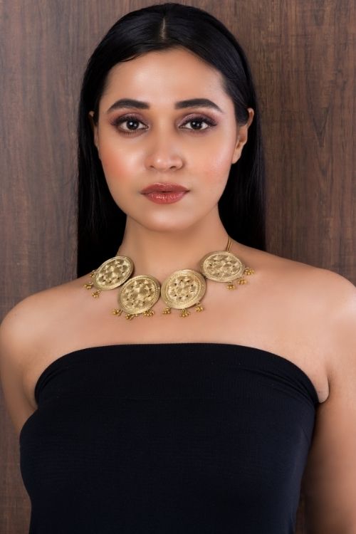 Miharu Full Moon Collar Necklace