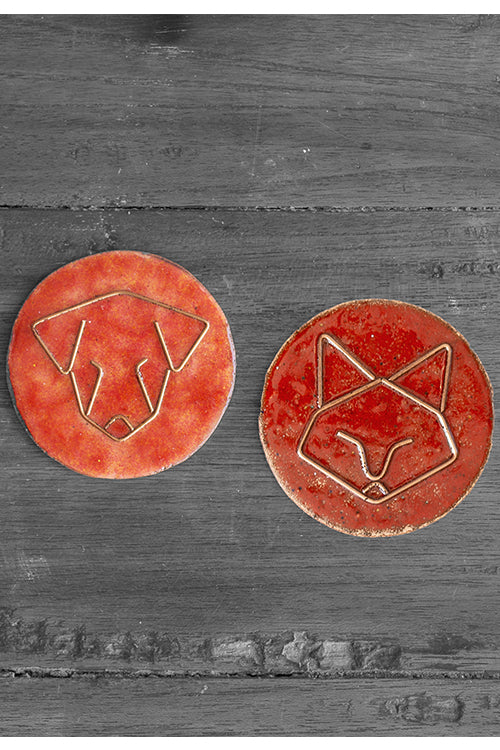 Set of 2 Fridge magnets - Woof & Mani Mau by Ekibeki