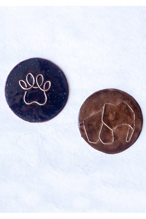 Set of 2 Fridge Magnets - Ele & Paws By Ekibeki