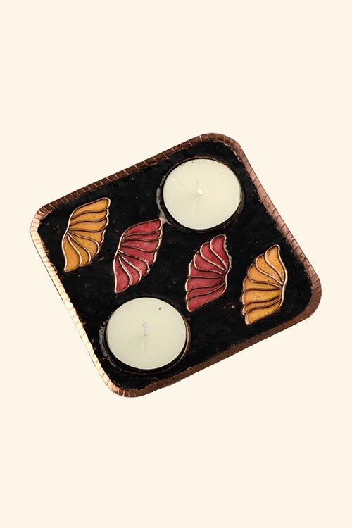 EkiBeki Vasant 4 Lotus Design Tealight Set of 2