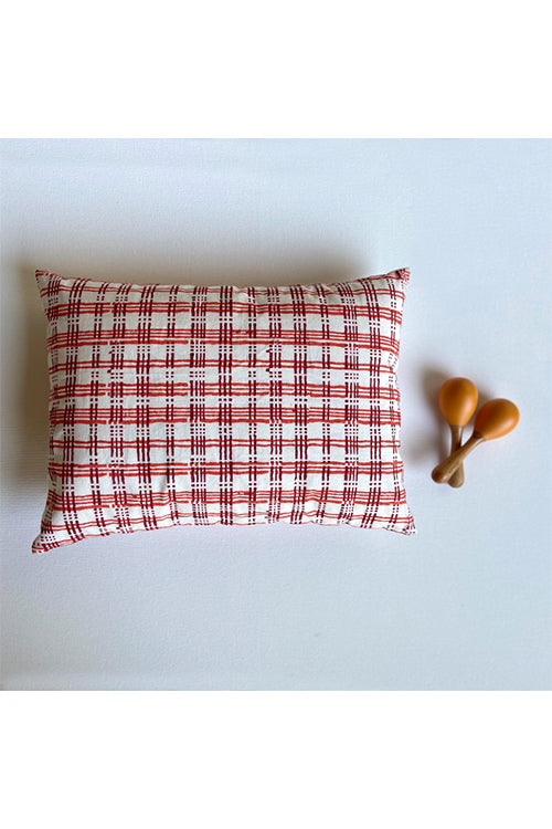 Whitewater Kids Organic Gift Set - Manjha Print Kapok Pillow With Maracas