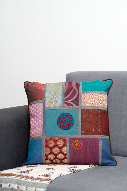 Hand Embroidered Pakko Cushion Cover