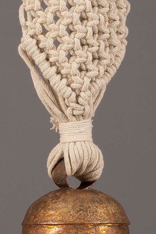 108Knots Classic Wide Hand-Knotted Wind Chime with Metal Bell