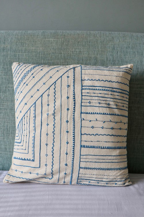 Okhai 'Tokai' Hand Embroidered Cushion Cover