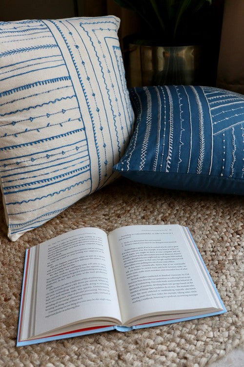 Okhai 'Tokai' Hand Embroidered Cushion Cover