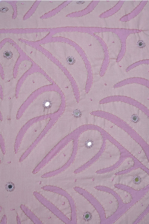 Okhai 'Puffball' Applique Work Herbal Dyed Cushion Cover