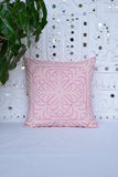 Okhai 'Frosted' Applique Work Herbal Dyed Cushion Cover