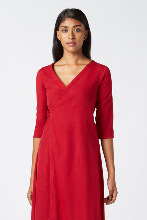 Okhai 'Heart' Cotton Handloom Wrap Dress