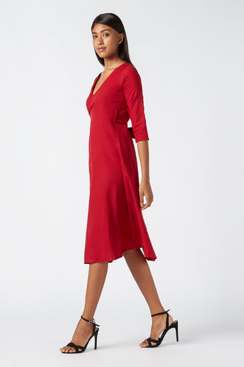 Okhai 'Heart' Cotton Handloom Wrap Dress