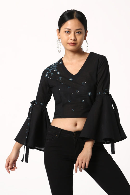 Okhai 'Chaaya' Embroidered Cotton Handloom Top